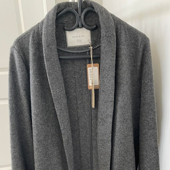 Monk & Lou Medium WoolBlend Grey Coat - Picture 1 of 6